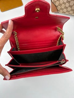 Pre-Owned Gucci GG Marmont Matelasse Wallet on Chain