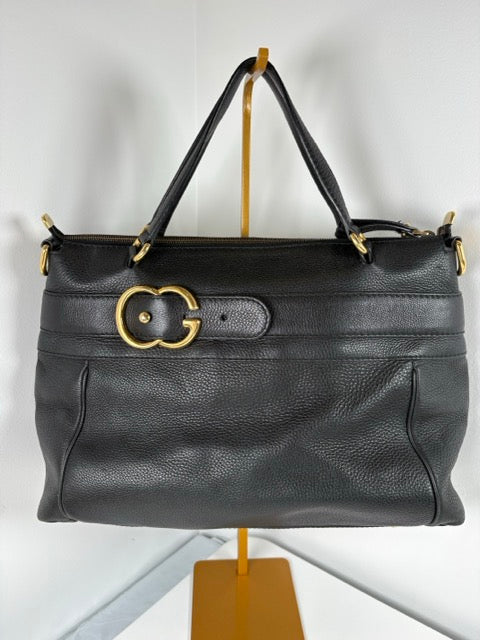 Pre-Owned Gucci Pebbled Leather Ride Tote Bag