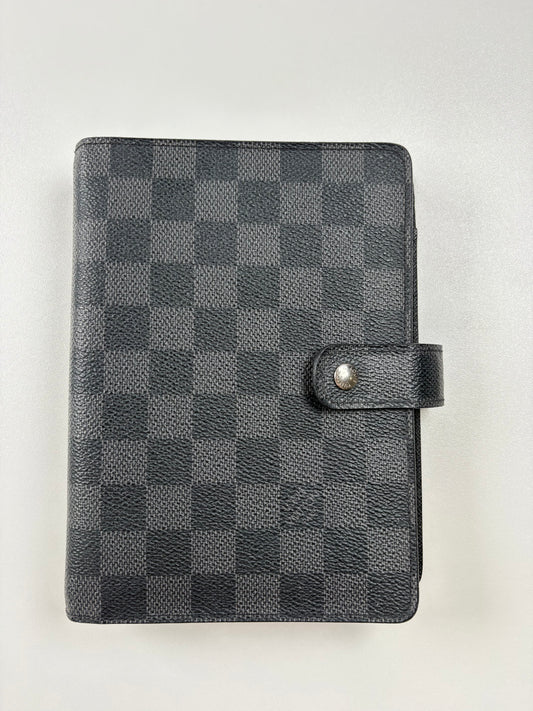 Pre-Owned LOUIS VUITTON Agenda MM Agenda, Damier Graphite