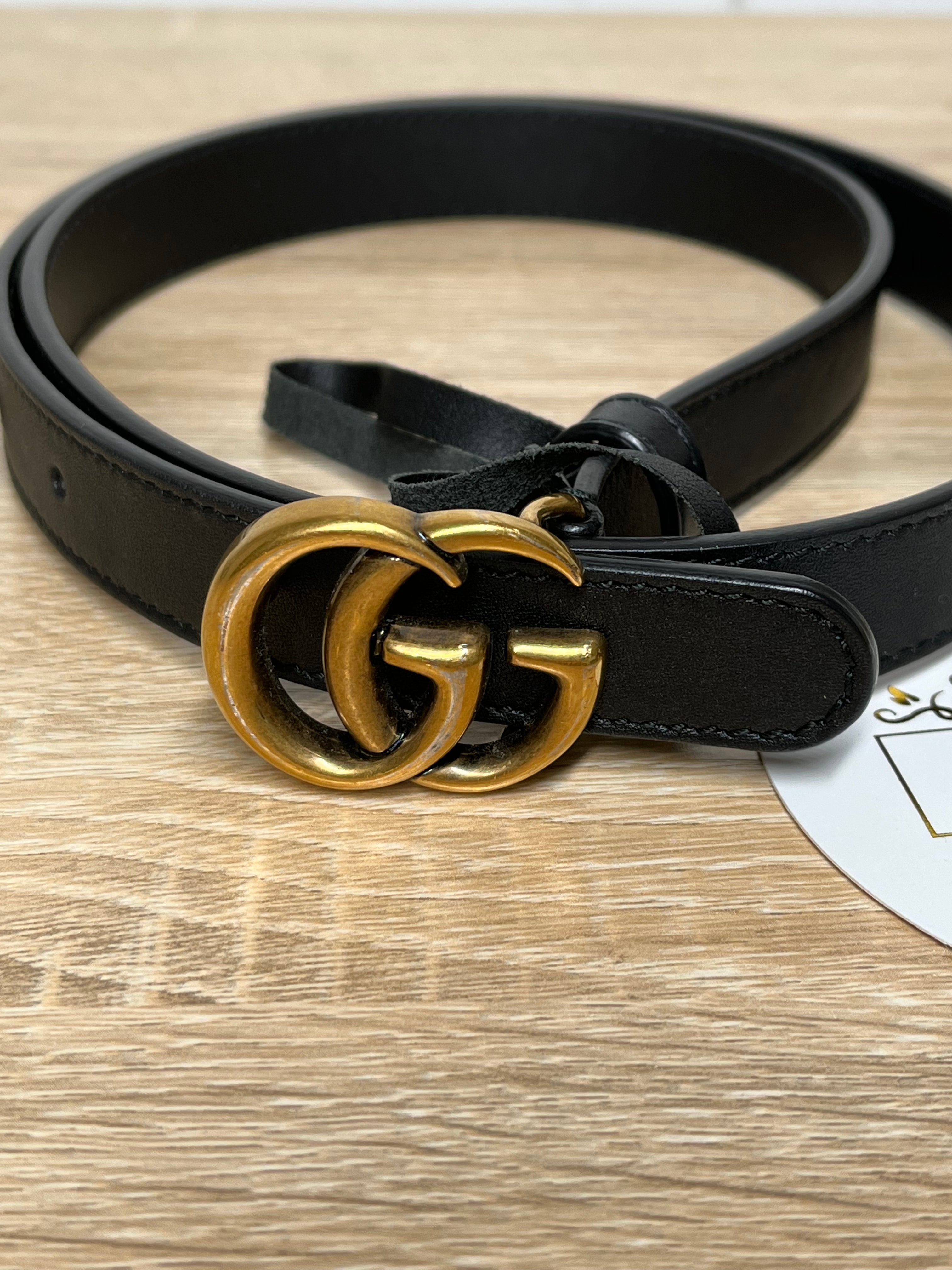 Gucci marmont belt sales black