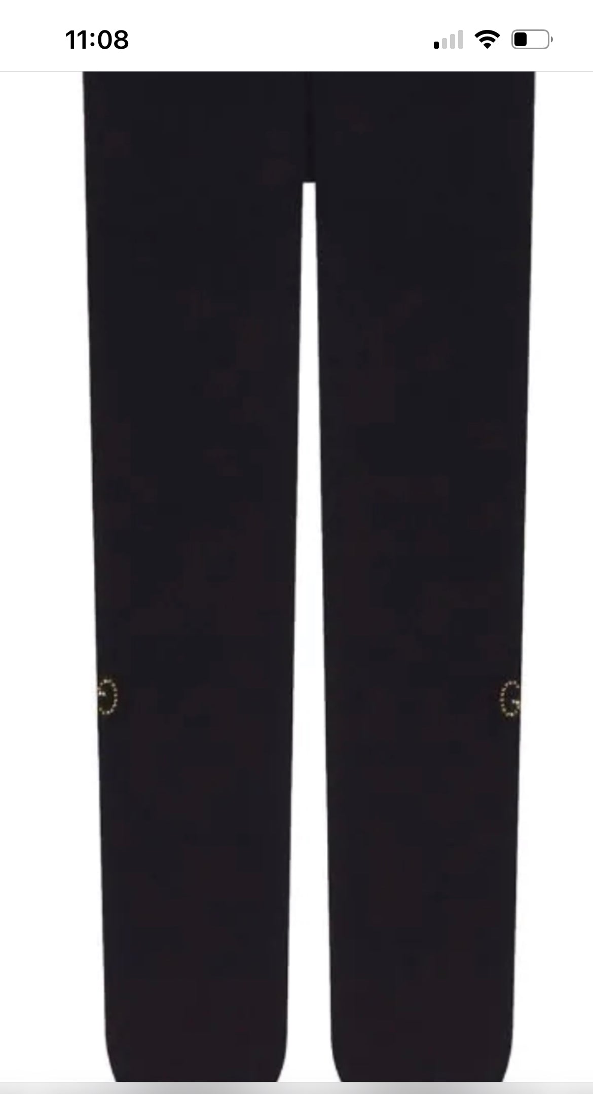 Pre-Owned GUCCI GG Stud Black Tights, Medium