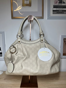 Gucci grey leather bag shop